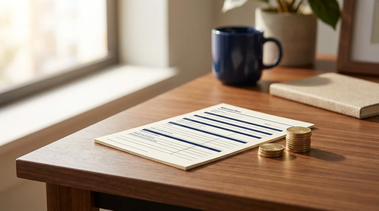 A reference sheet of retirement contribution figures in warm light